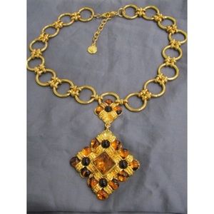 Graziano Gold Large Maltese Pendant Necklace